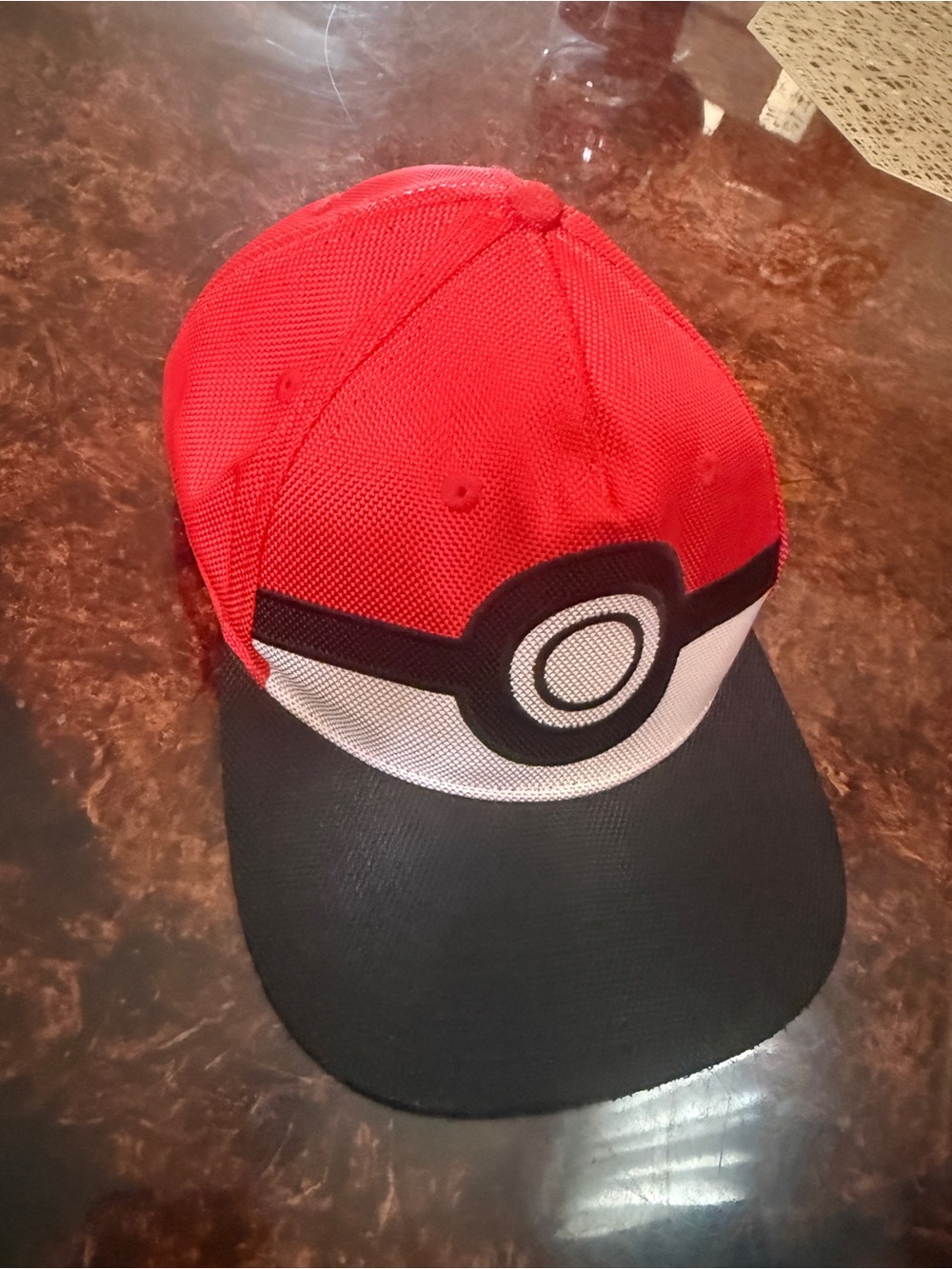 Pokemon Red Black Poké Ball Baseball Cap